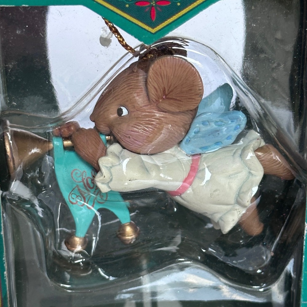 Vintage Fitz‎ and Floyd Angel Mouse Ornament New in Box Christmas Decor